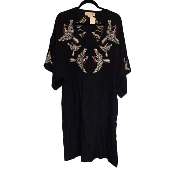 TALLULAH & HOPE Accessories - TALLULAH & HOPE Black Multicolor Embroidered Kaftan M